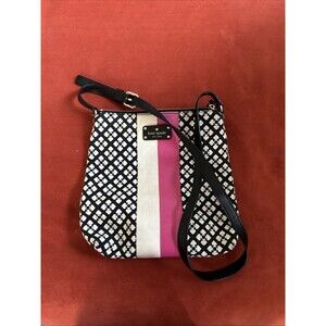 Kate Spade New York Victoria Classic Pink Stripe Crossbody Bag